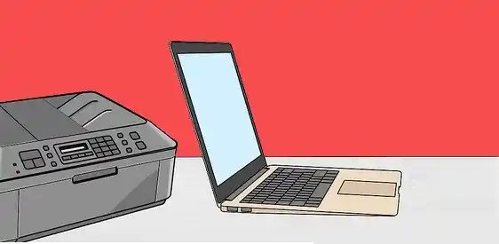 HP Printer connected to a laptop